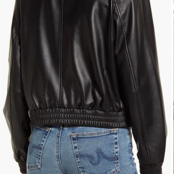 Sam Edelman leather bomber jacket - Picture 2 of 5